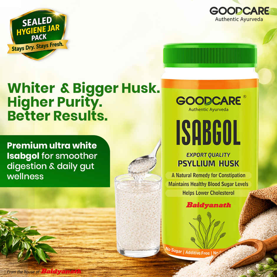 Goodcare Isabgol Psyllium Husk Regularizes Bowel Movement For Constipation Pack Of 2