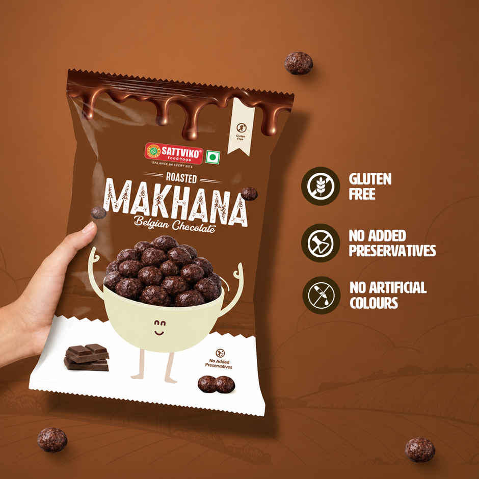 Sattviko Belgian Chocolate Roasted Makhana