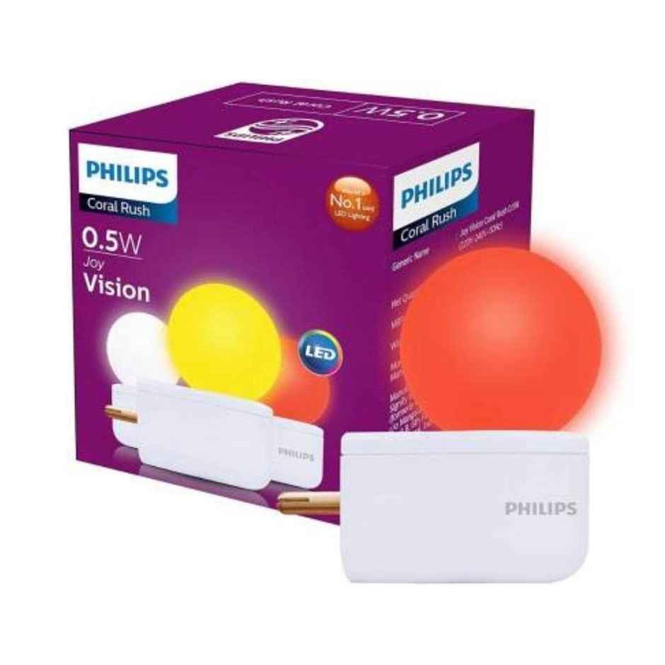 Philips 0.5W Led Red Bulb, Pack Of 1 (Joy Vision, Prong) Combo