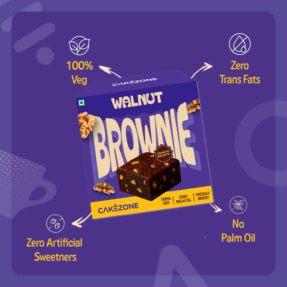 Cakezone Choco Fudge Brownie (40g) & Cakezone Walnut Brownie (80g) Combo
