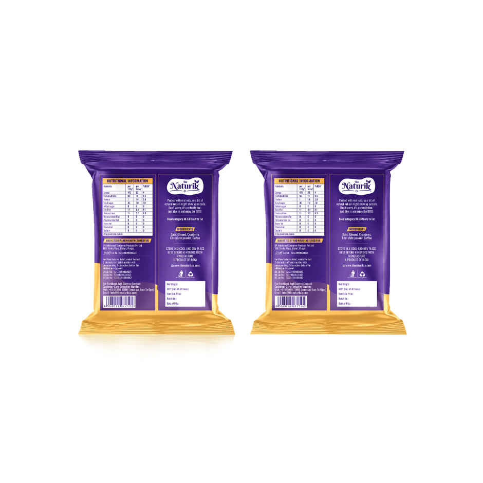 The Naturik Co Coffee Date Almond Bites | No Added Sugar | Healthy Snack for Energy