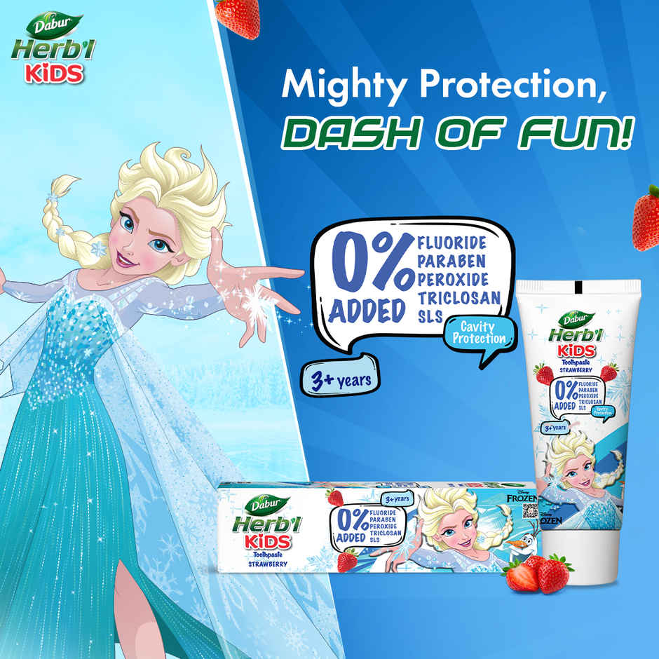 Dabur Herb'l Kids Toothpaste, Frozen (for 3+ years) (Strawberry flavour)