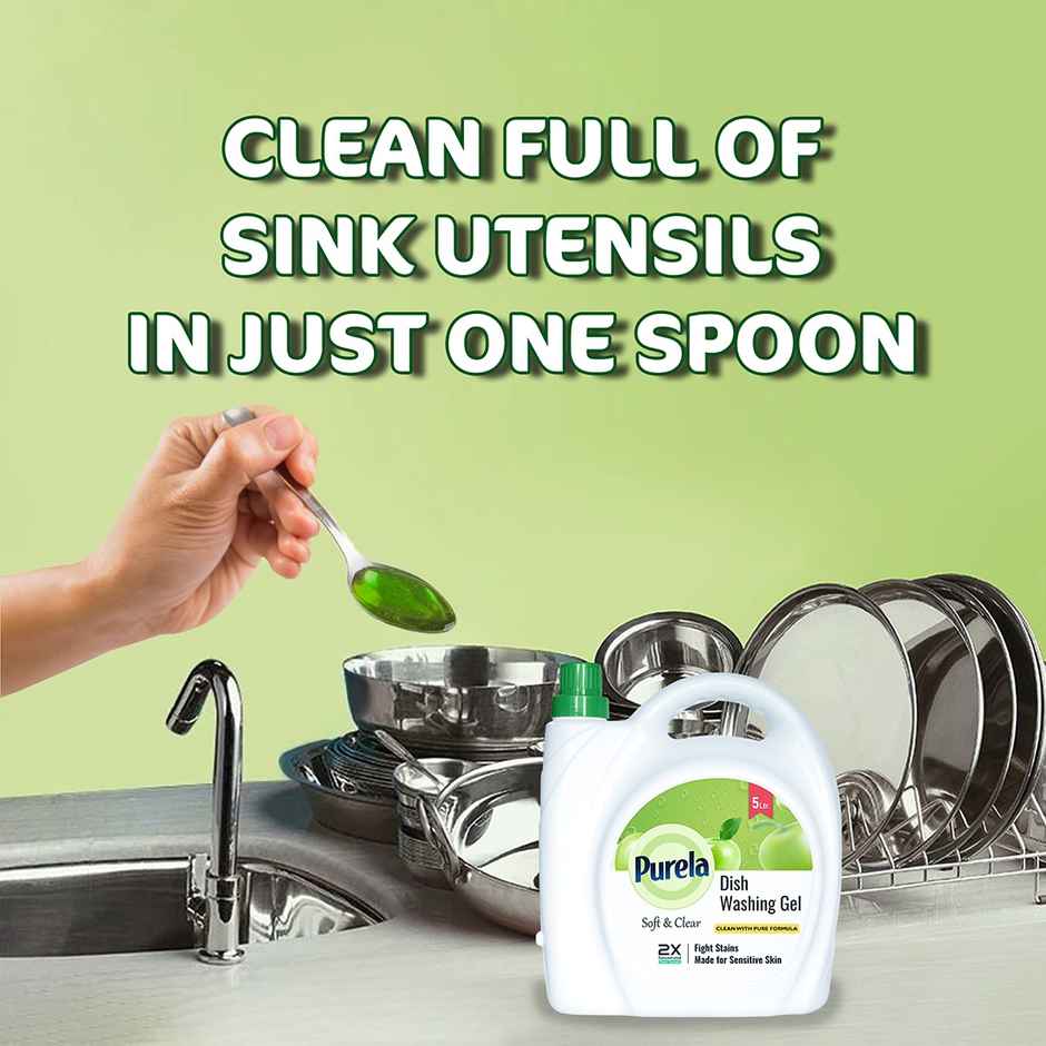 Purela Green Apple Dishwash Liquid Gel