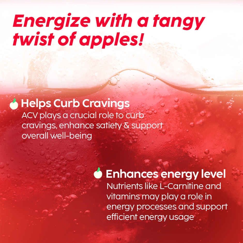 Plix Apple Cider Vinegar L-Carnitine Effervescent for converting fat into energy - Pack Of 1