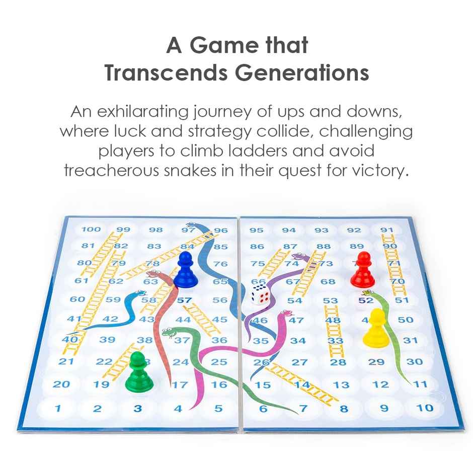 Fablue Board Game | 2 in 1 Ludo , Snake & Ladder