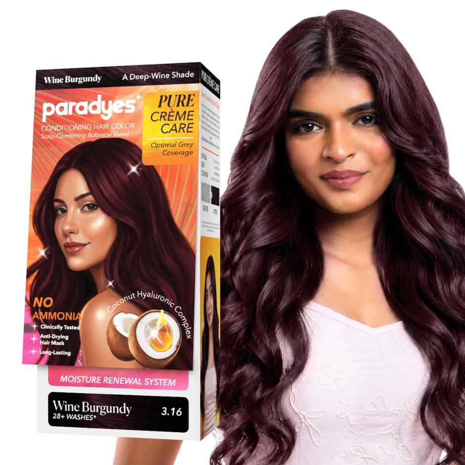 Paradyes Pure Creme Care No Ammonia Hair Color | Wine Burgundy 3.16