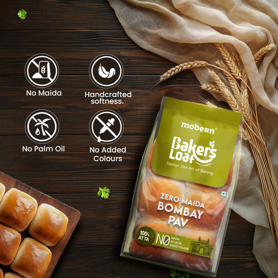 Baker's Loaf Zero Maida No Palm Oil Bombay Pav by Modern