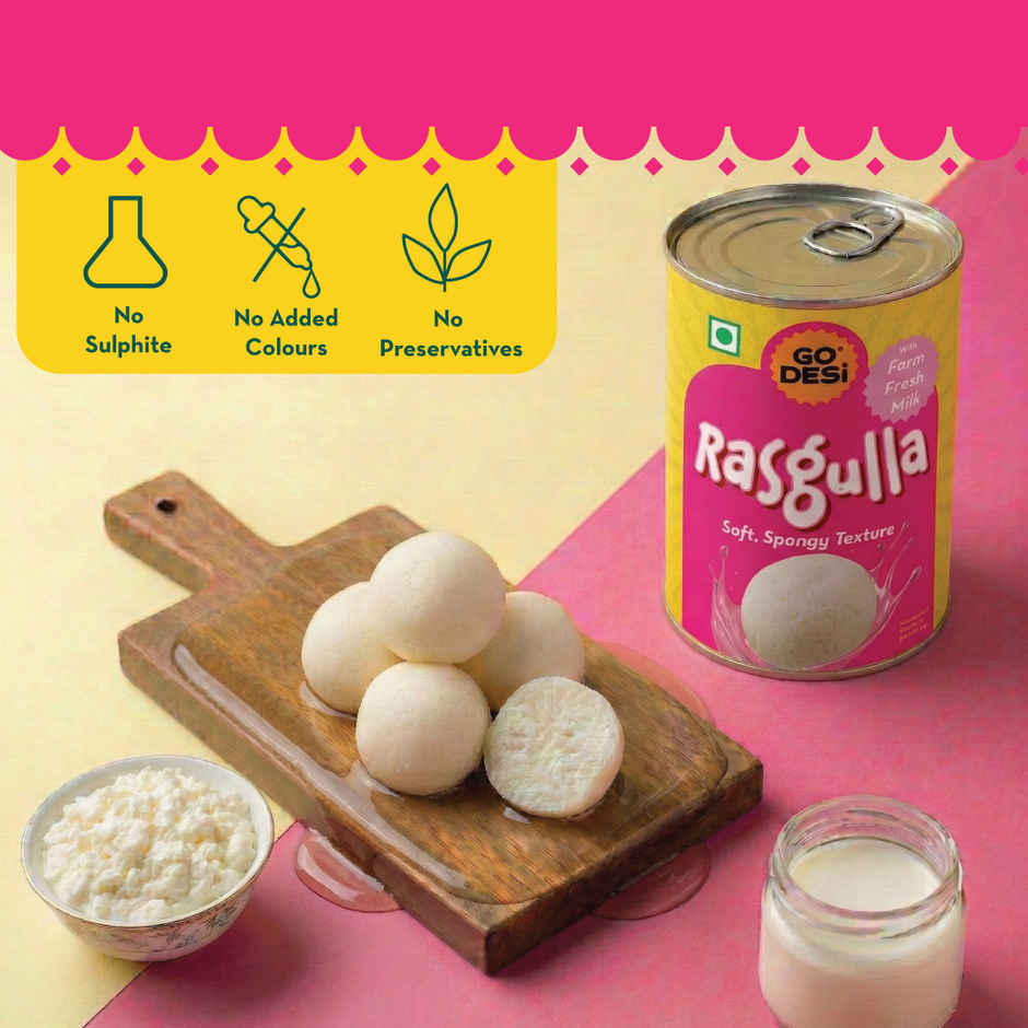 GO DESi Rasgulla | With Farm Fresh Milk | Ready to Eat