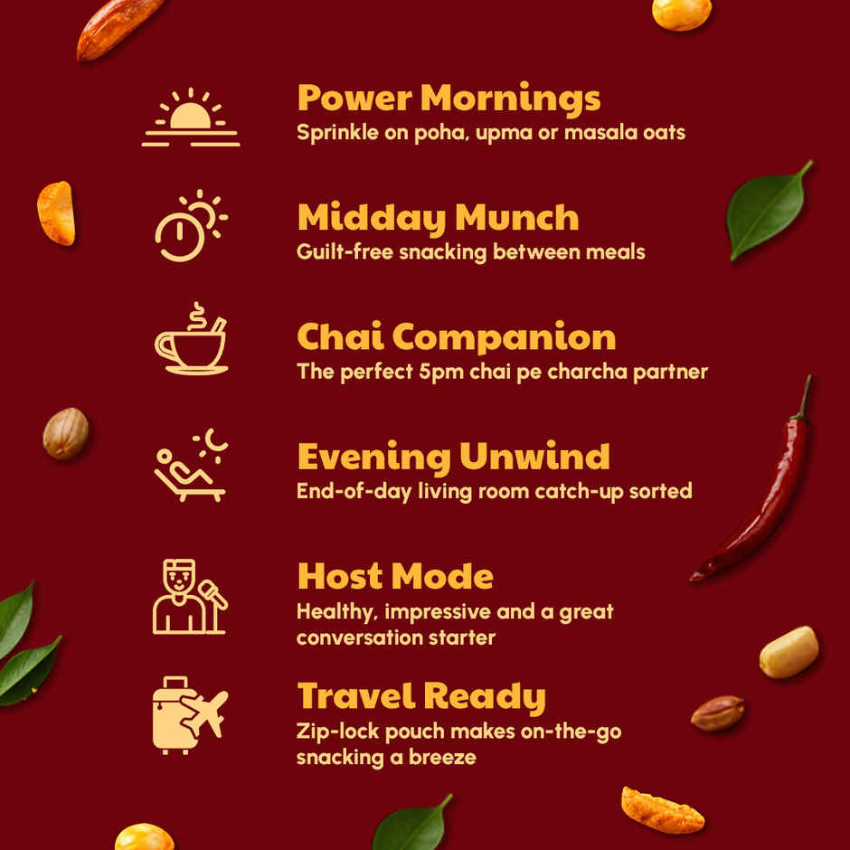 Right Shift High Protein Roasted Mixture | Navrattan Namkeen | No Palm Oil | 20g Protein | Not Fried | Healthy Snack 