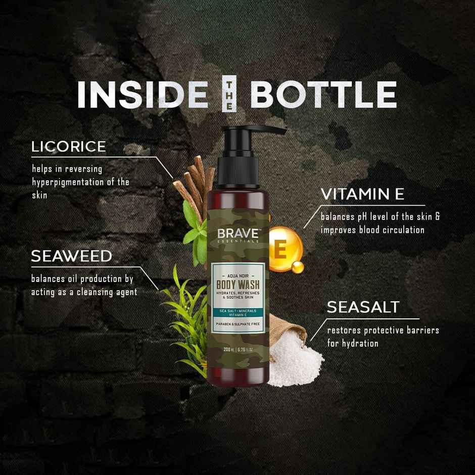 Brave Essentials Aqua Noir Body Wash