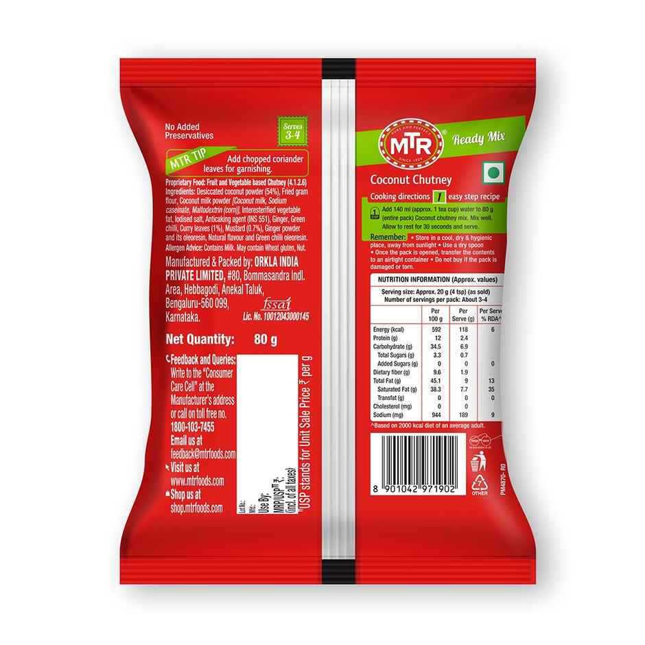 MTR Coconut Chutney Mix | Ready to Cook Mix