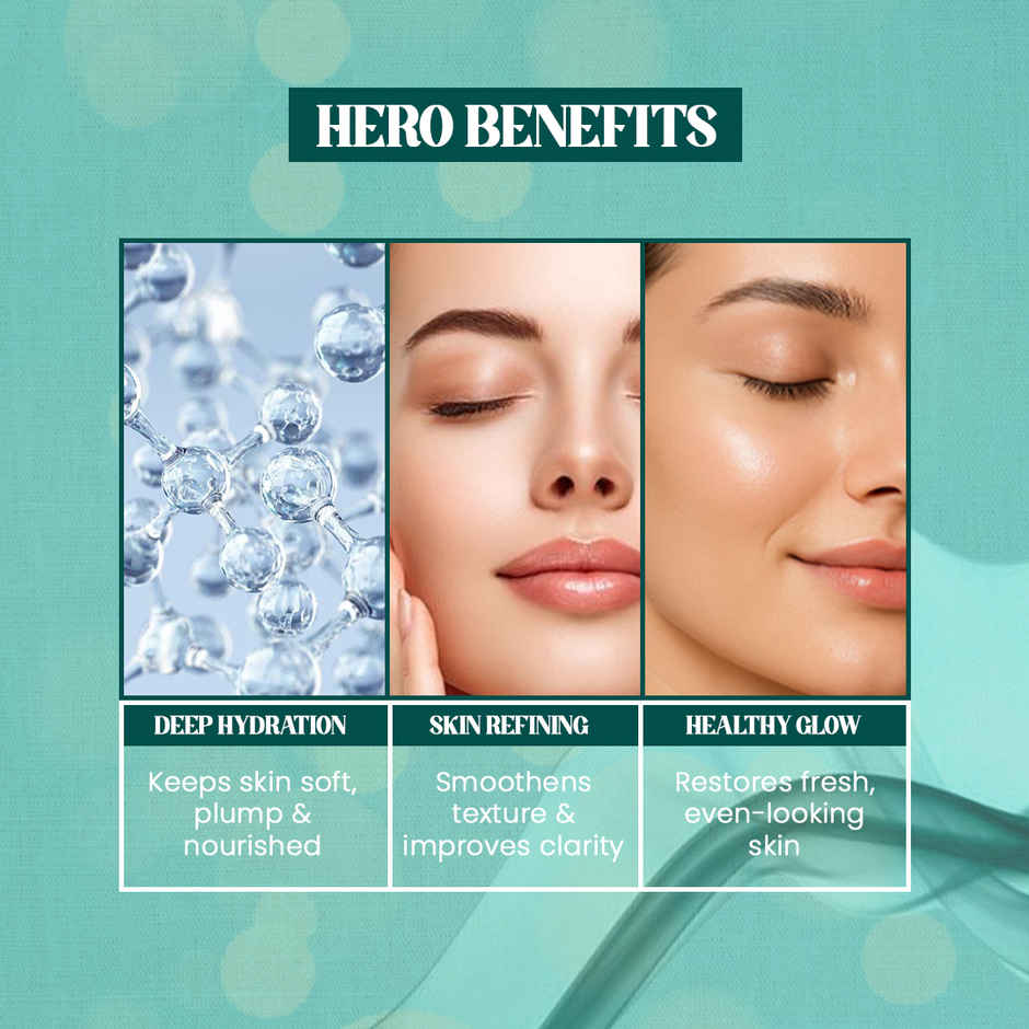 OxyGlow Herbals Hydra Boost Refining Facial Kit with Hyaluronic Acid & Vitamin E
