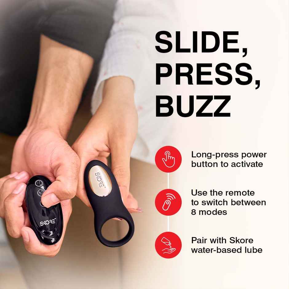 Skore Vibrating Ring | Buzzz With Remote For Him And Her