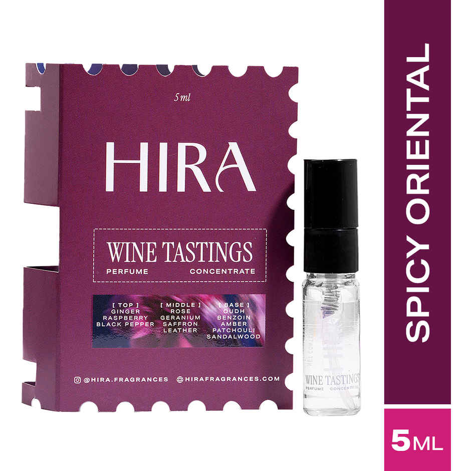 HIRA Wine Tastings Eau De Perfume Mini for Women with Ginger, Rose, Sandalwood Notes