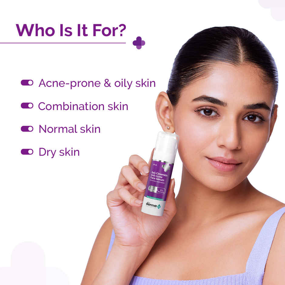 The Derma Co Sali-Cinamide Anti-Acne Face Serum With 2% Salicylic Acid & 5% Niacinamide