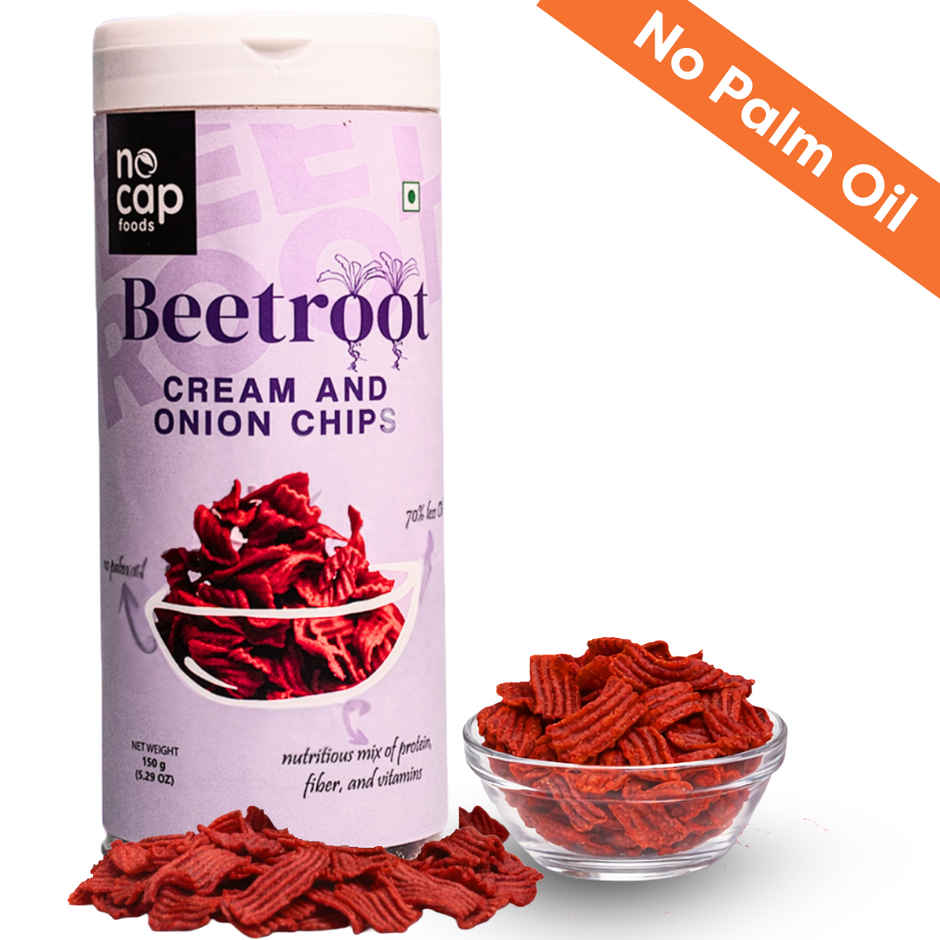 Nocap Beetroot Cream & Onion Chips
