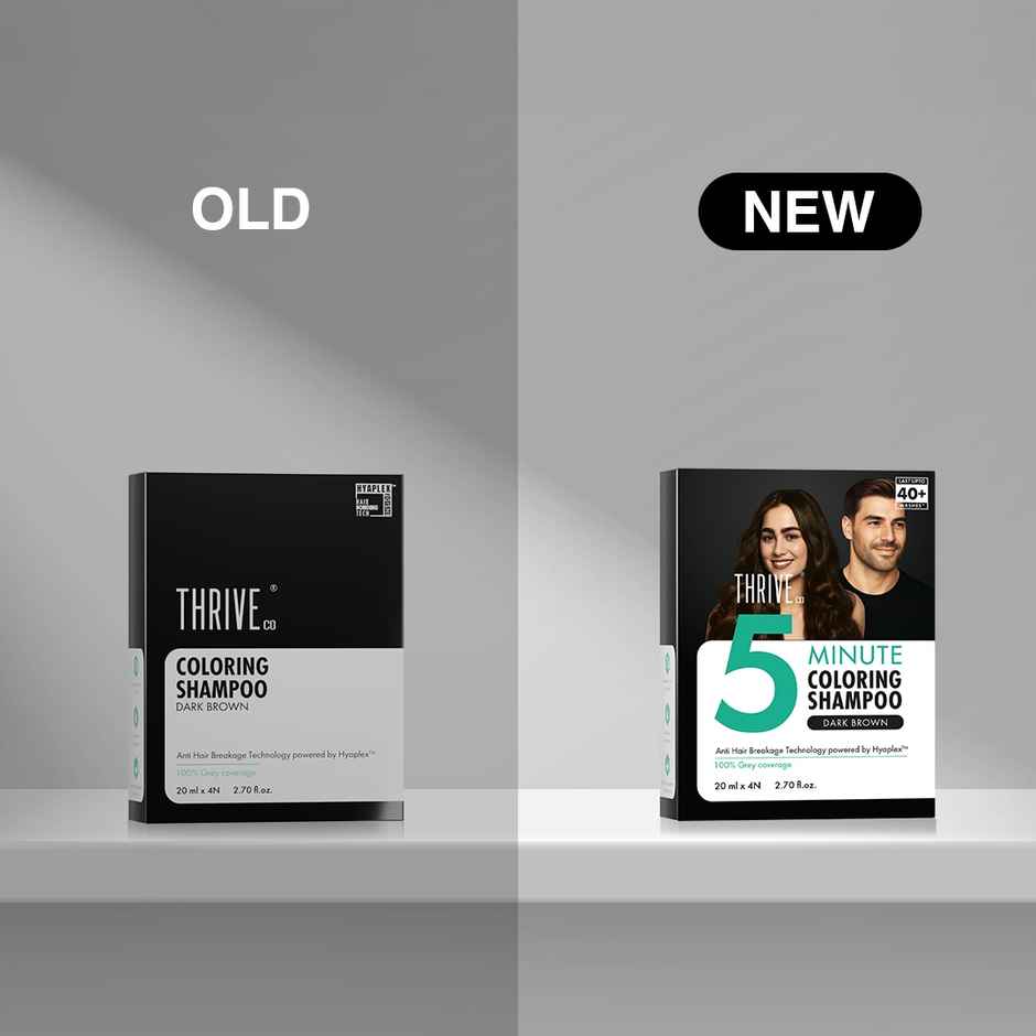 ThriveCo Coloring Shampoo With Hyaplex For Rich - Shiny Colored Hair | Ammonia-Free | Dark Brown