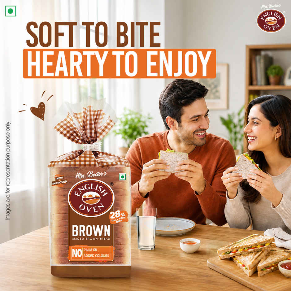 English Oven Brown Bread | No Palm Oil | High Fibre