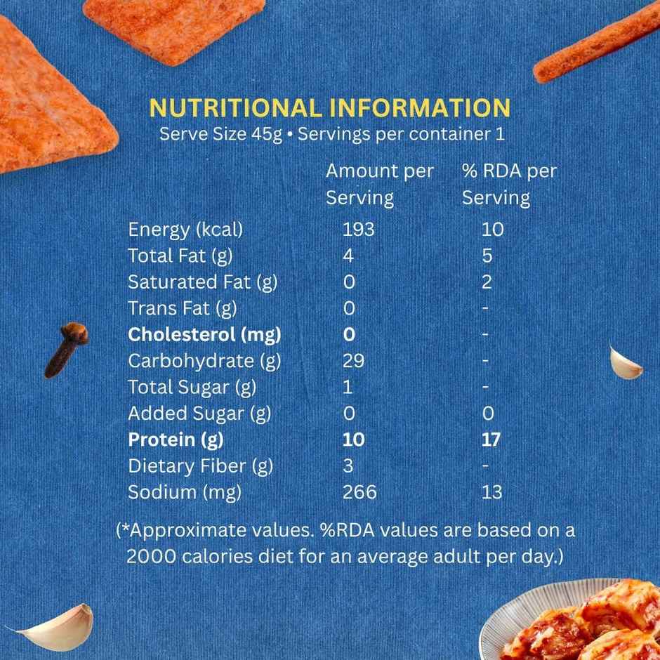 The Baker's Dozen Protein Chips Korean Kimchi Multigrain | 10g Protein | Baked | Healthy Snacks