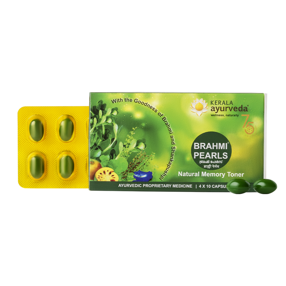 Kerala Ayurveda Brahmi Pearls - For Mind Wellness |With Brahmi for Improved Focus & Stress Relief