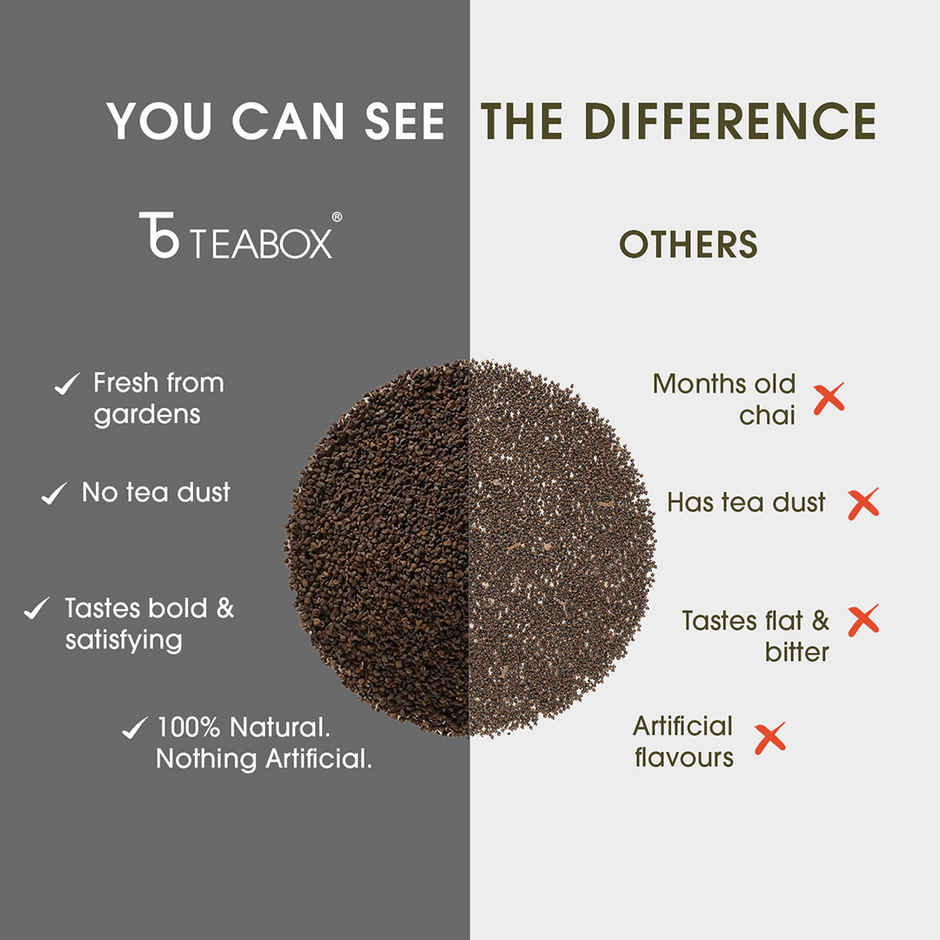 Teabox Kadak Chai | Premium Black Tea (CTC) with Strong Flavour and Aroma