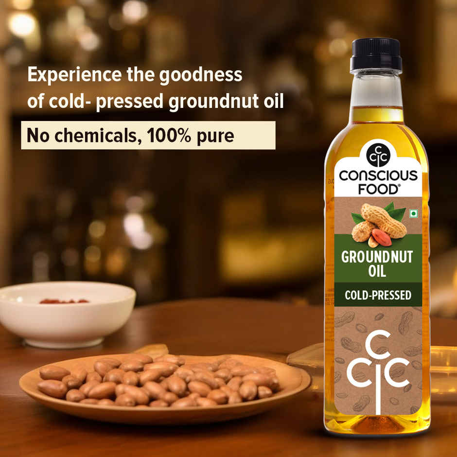 Conscious Food Cold Pressed Groundnut (Peanut) Oil | Healthy Cooking Oil