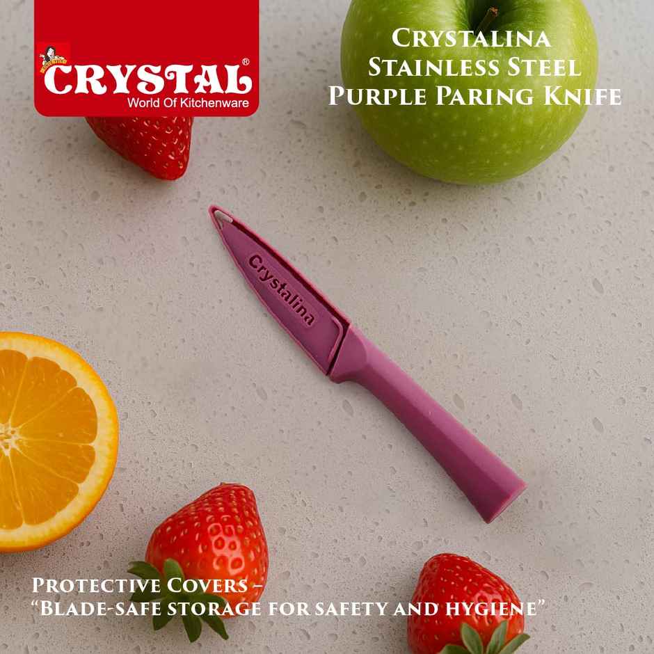 Crystal Crystalina Stainless Steel Paring Knife (Colour May Vary)