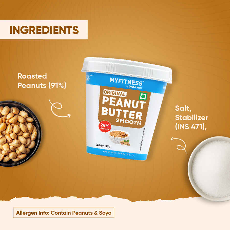 MyFitness Original Peanut Butter Smooth Spread | High Protein