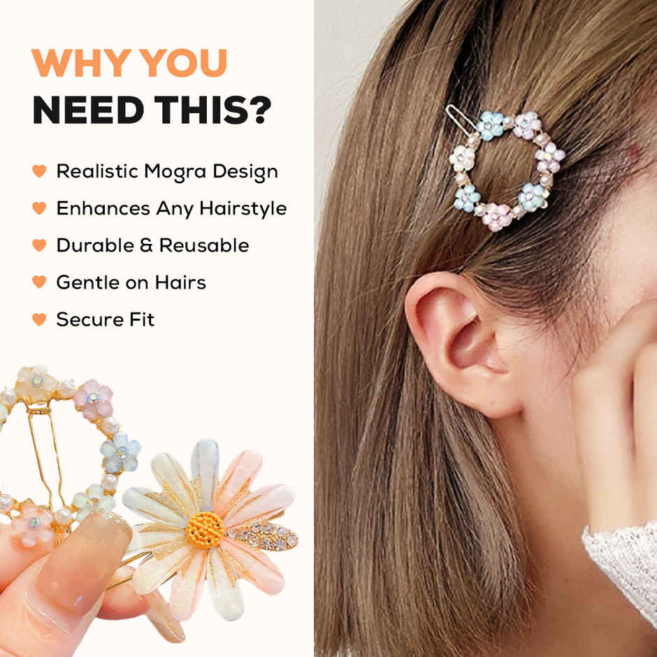 Gleva Korean Stylish Flower Hair Clips Stylish Hair Pin