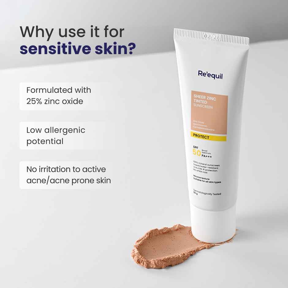 Reequil Sheer Zinc Tinted Mineral Sunscreen SPF 50 PA