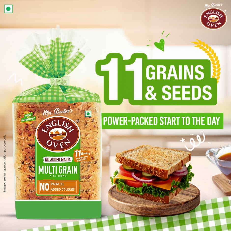 English Oven Zero Maida Multigrain Bread | High Fibre | 11 Grains