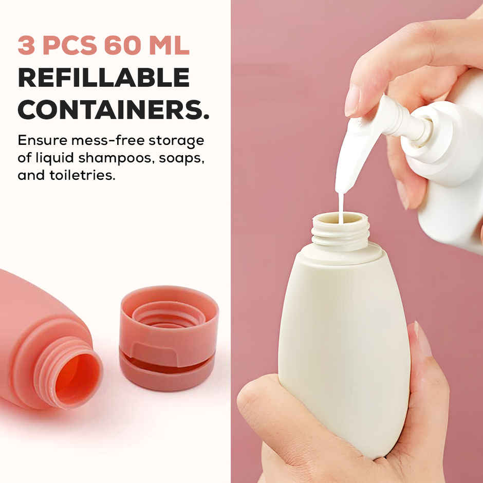 Gleva Travel Bottles Set | Leak-Proof Toiletries Containers