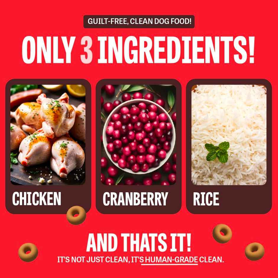 Petcrux Chicken & Cranberry Dog Treats