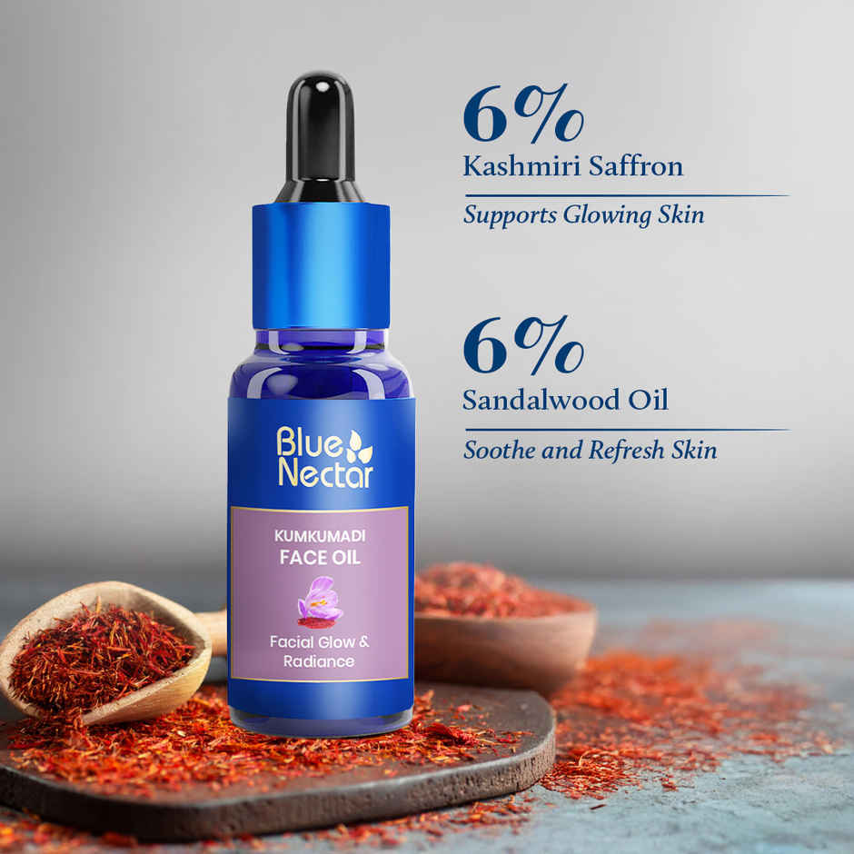 Blue Nectar Kumkumadi Face Glowing Oil & Face Serum | Ayurvedic Face Oil