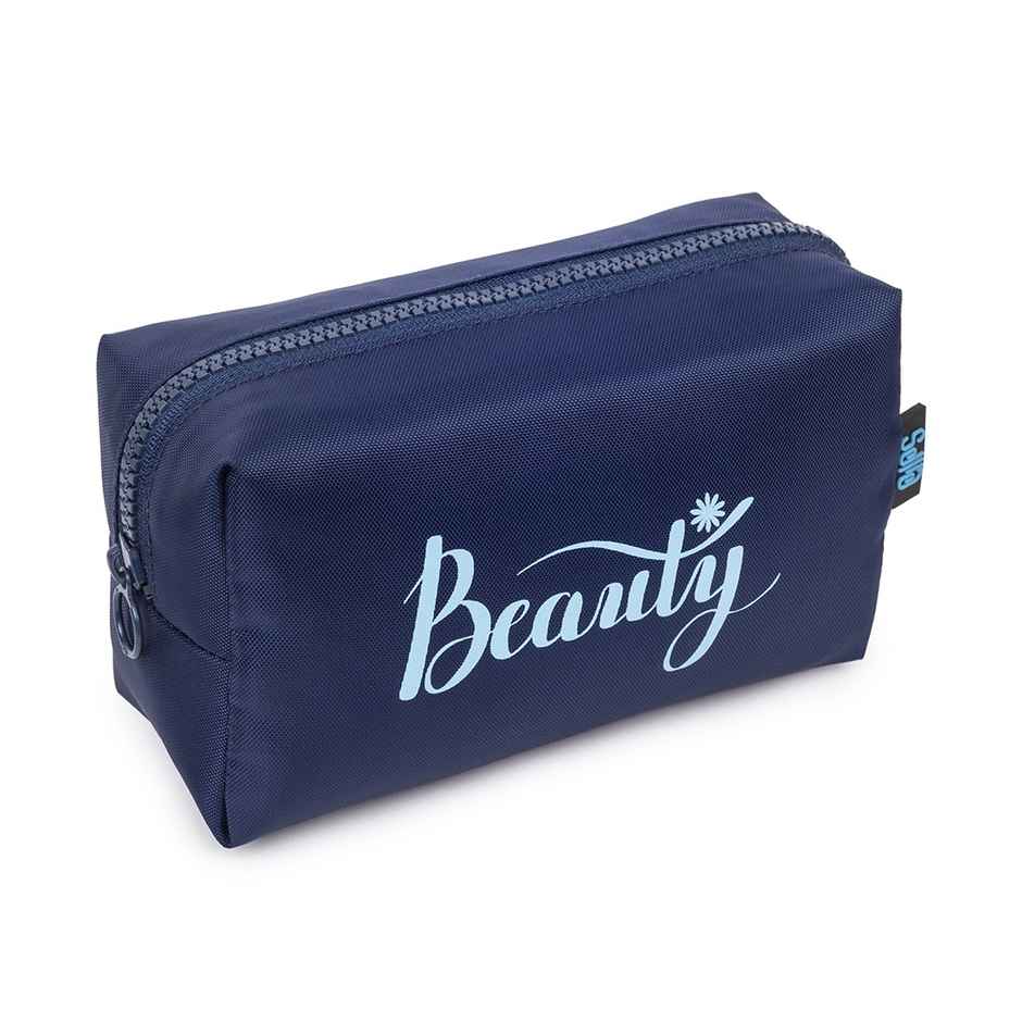 Qips Beauty Zipper Cosmetic Bag Travel Accessory - Navy Blue