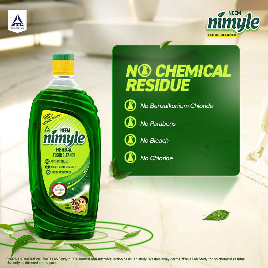 Nimyle Herbal Floor Cleaner | 99.9% Anti-Bacterial | Kid & Pet Safe
