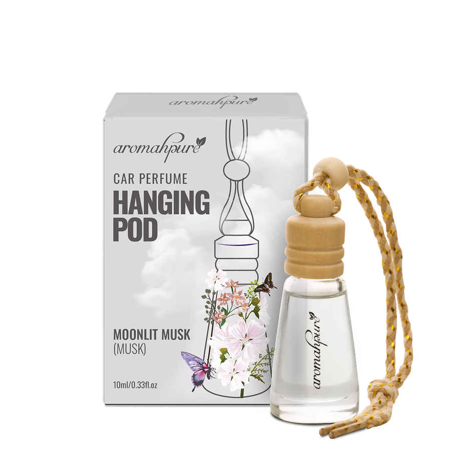 Aromahpure Premium Car Air Freshener Hanging Pod | Moonlight Musk Fragrance | Last upto 30 days