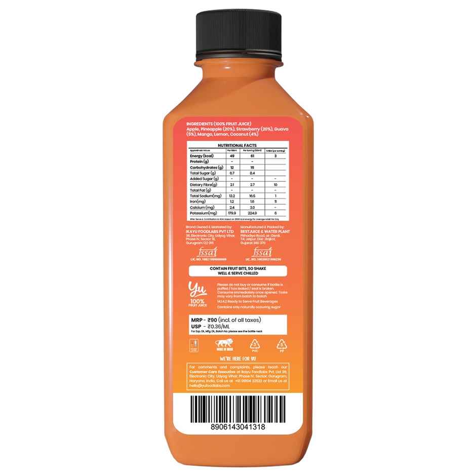 Yu Tropical Punch Real Mixed Fruit Juice With Coconut Bits