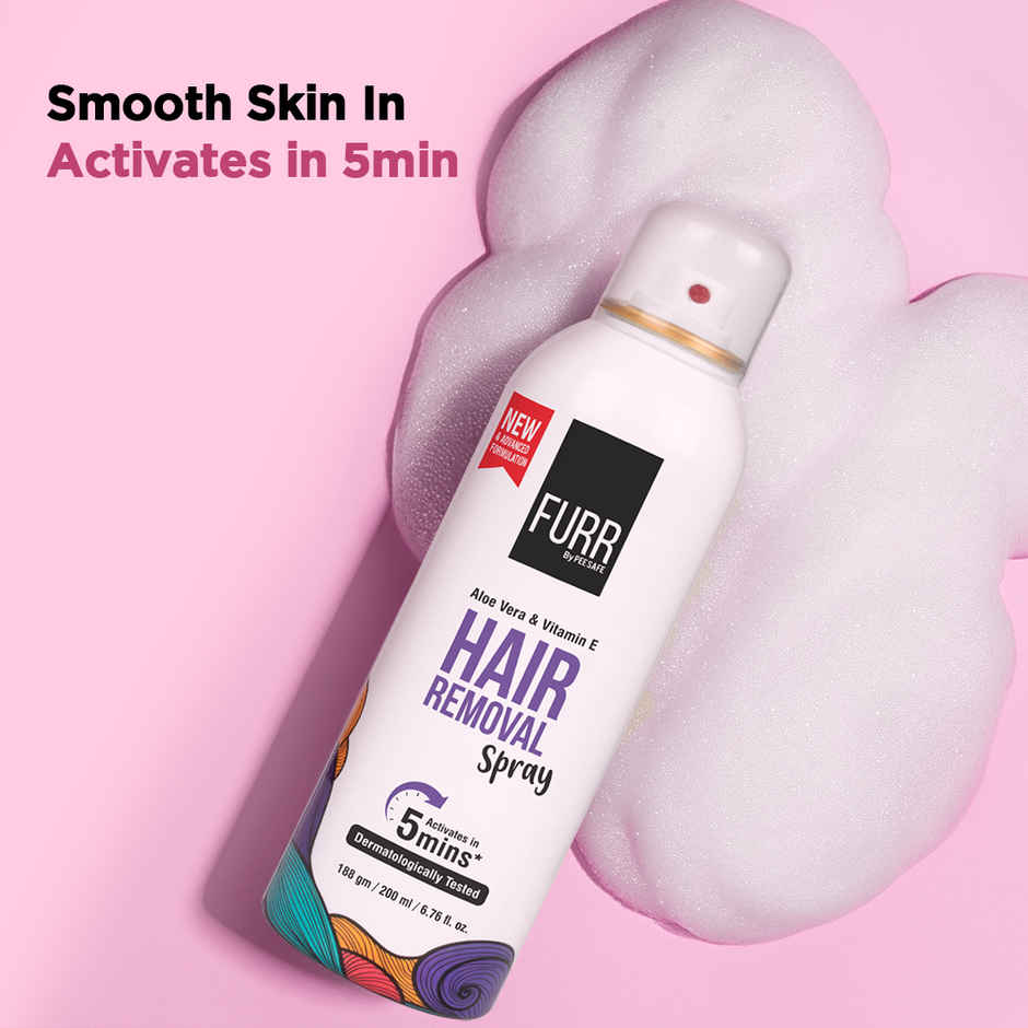 FURR By Pee Safe Unisex Hair Removal Spray | Quick & Easy Hair Removal for Body