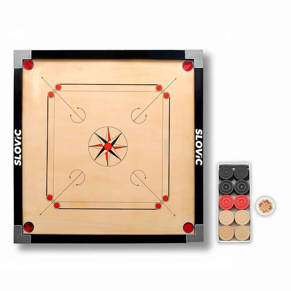 Slovic 26 inches Carrom Board, comes with Coins & Striker