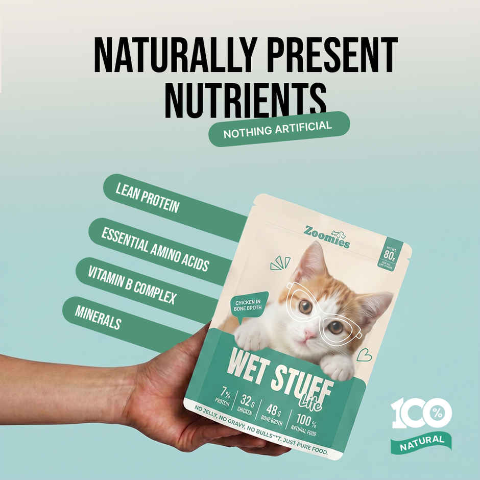 Zoomies Wet Stuff Lite - Chicken Breast in Bone Broth Cat Wet Food
