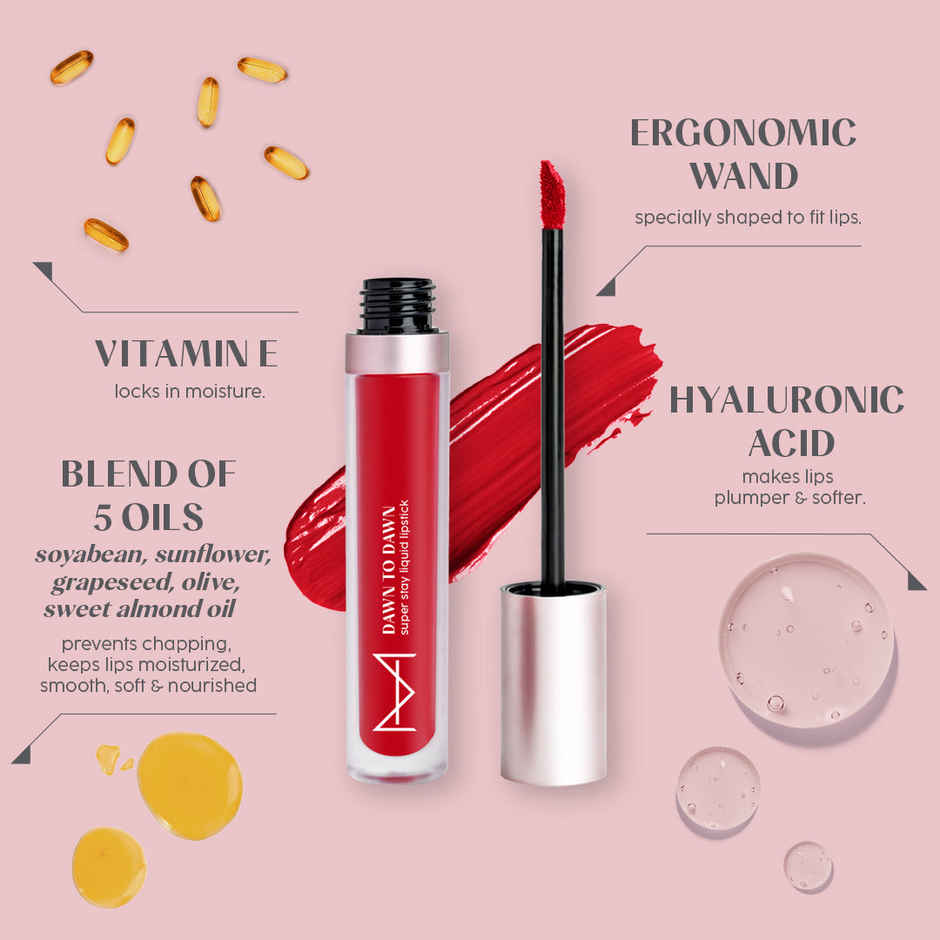 House Of Makeup Dawn To Dawn Super Stay Liquid Matte Lipstick - Red Lava