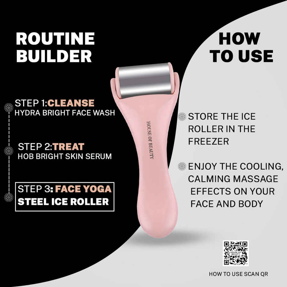 House Of Beauty Hob Steel Ice Roller-Puffy Eyes Redness Pimples Digital Eyes Stress Reduction