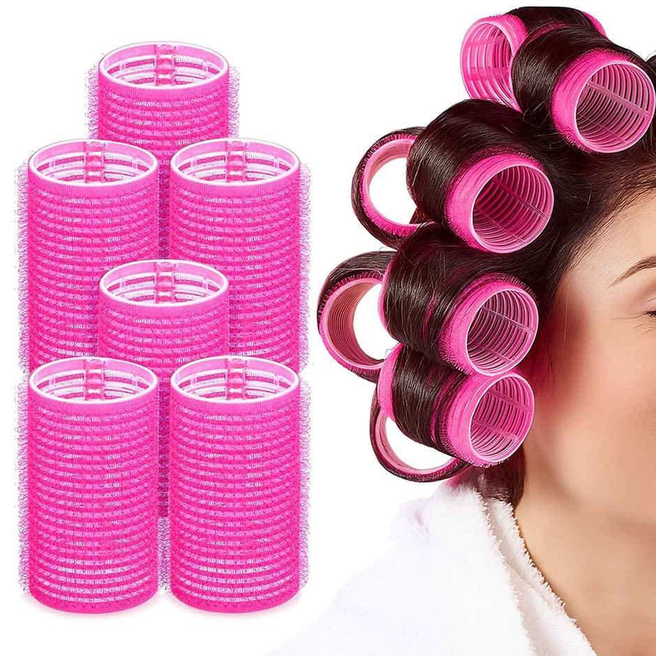 Gleva Heatless Hair Curl Rollers Set | Self-Grip Curls & Waves | No-Heat Hair Styling Rollers