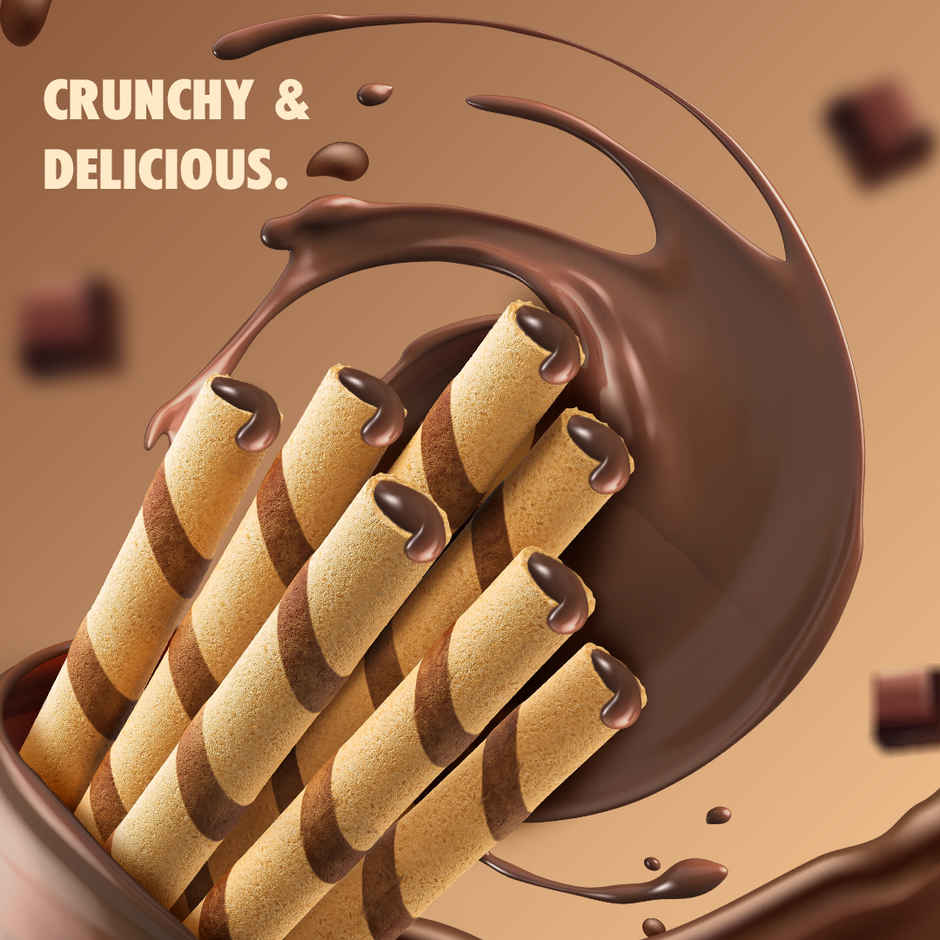 Maddox Happyfills Crunchy & Snacky Wafer Rolls | Chocolate Flavour