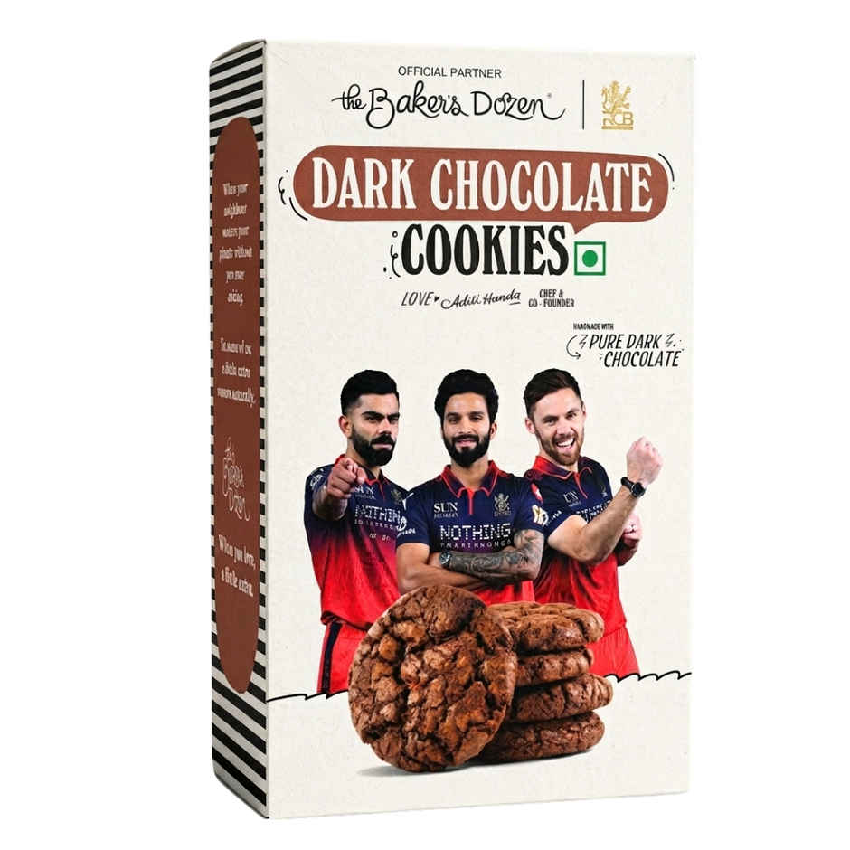 The Baker's Dozen Dark Chocolate Cookies | Premium Biscuit Handmade Cookies | Choco Chip Cookies