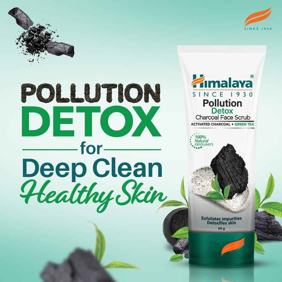 Himalaya Wellness Company Pollut Detox Charcoal Face Scrub