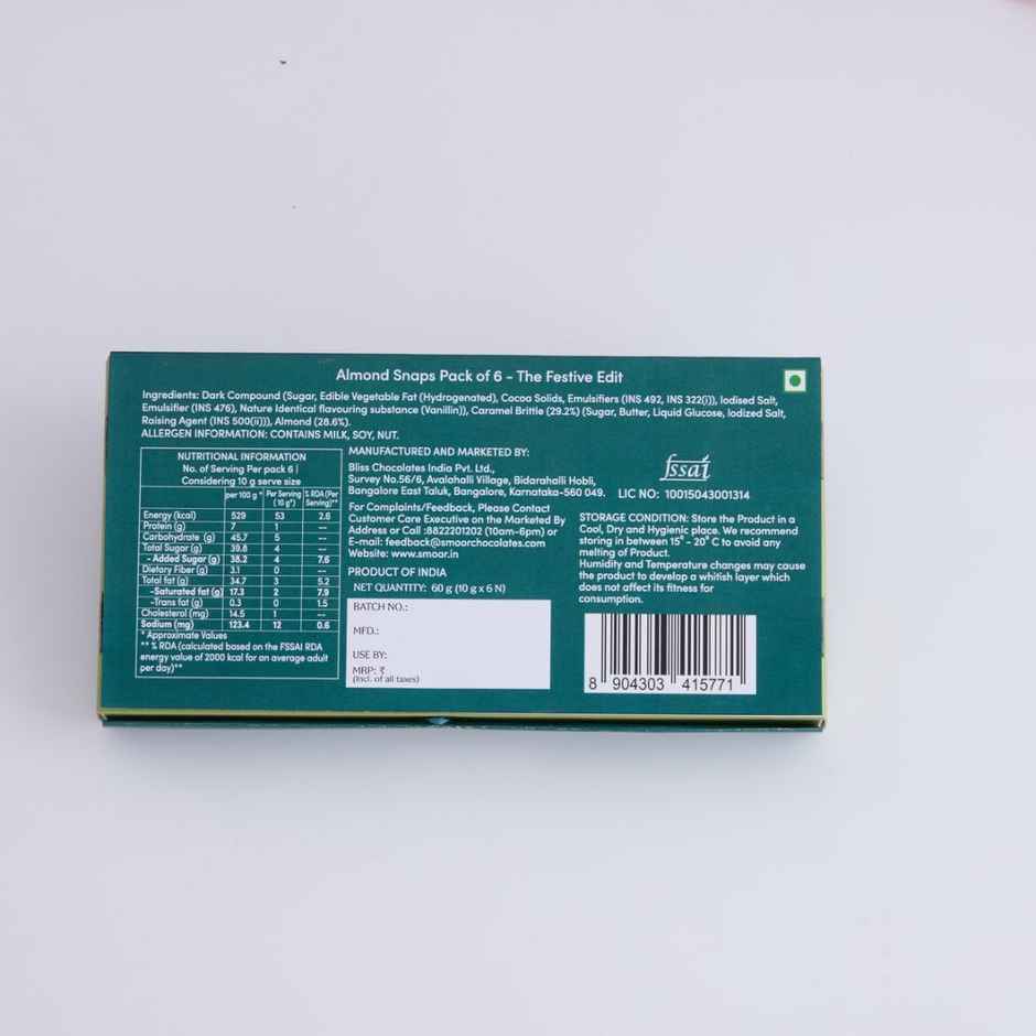 Smoor Almond Snaps Pack