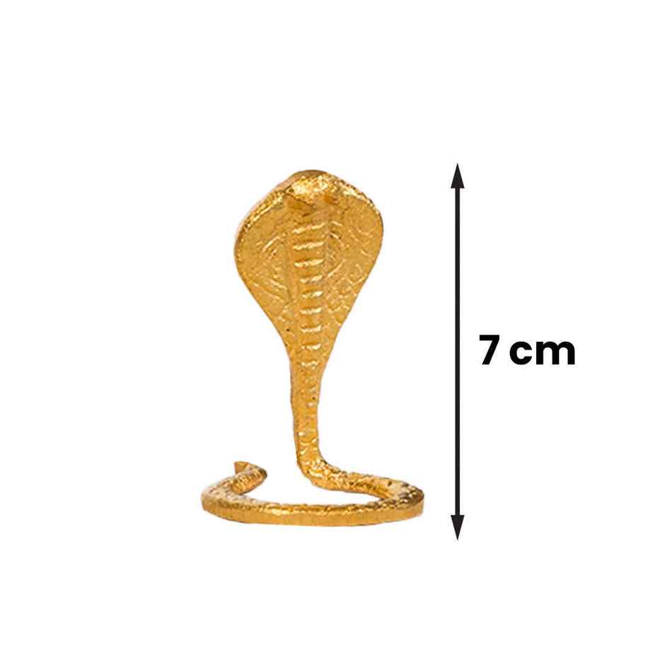 Brass Snake - 3 inch | Solid & Well-Defined for Home or Temple | Svasti