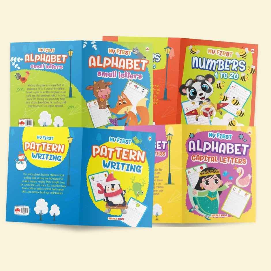 Writing Practice Books for Kids (Set of 4 Books) - Learn and Practice